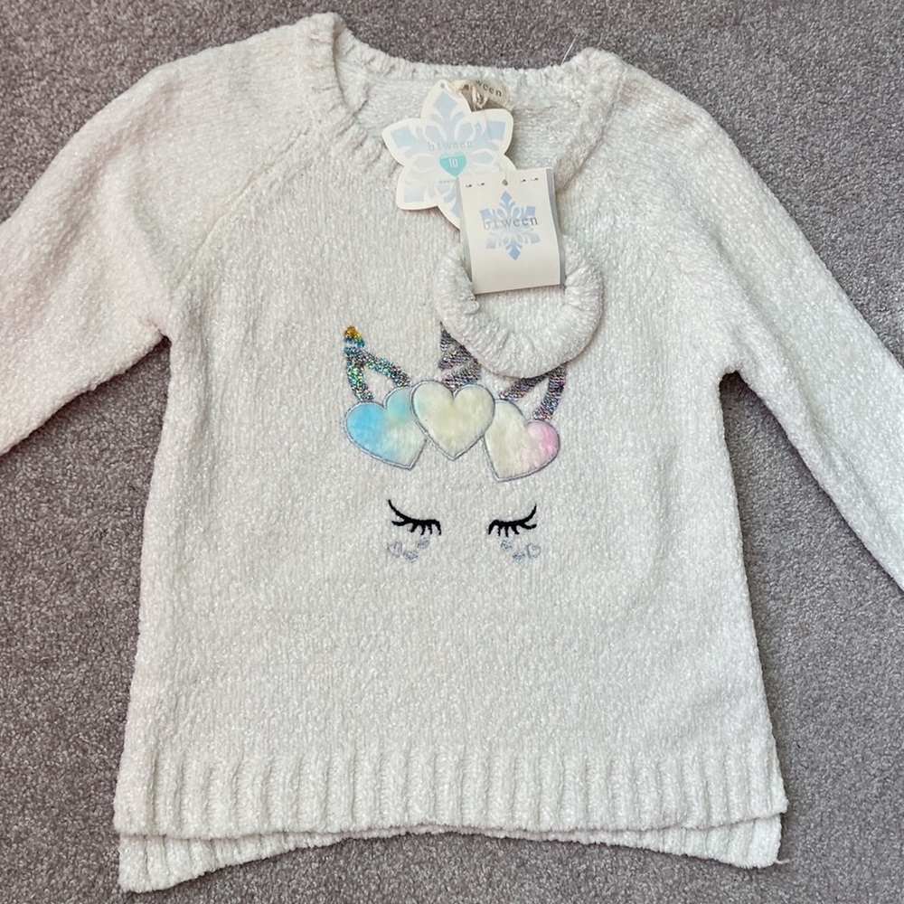 Girls Unicorn Sweater